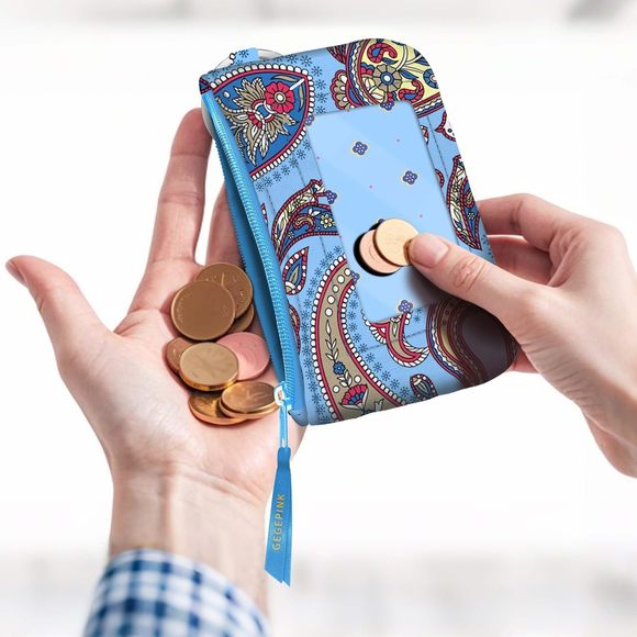 Id Case Keychain Wallet With Lanyard Minimalist Water Resistant Small Coin🦄 - Picture 4 of 6